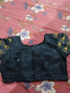 Blause Full Embroidery Navey Blue