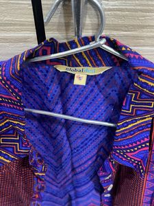 Bohemian Style Purple Blouse