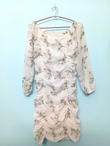 Floral Ruched Bodycon Mini Dress