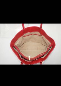 💯 Authentic Michael Kors Red Leather Tote Bag