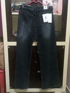 Wide Leg Black Jeans