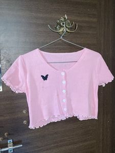 Pink Crop Top