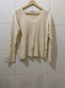 Ribbed V-Neck Top