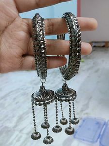 Brand New Oxidised Jhumka Bangles