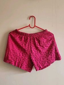 Cute Pink Printed Shorts