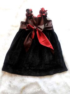Velvet Floral Girls Dress