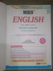 English MBD For B.A. First Semester