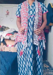 Boho Print Open Front Kimono