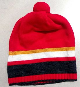 Striped Knit Beanie Hat with low price