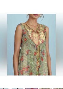 Aarke Ritu KumarFloral Print V-neck A-line Dress