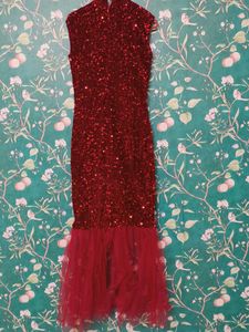 Red Sequin Mermaid Dress