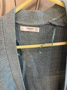 Mango Knit Cardigan - Light Blue