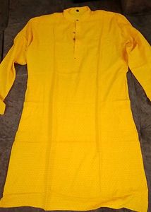 Yellow Cotton Kurta
