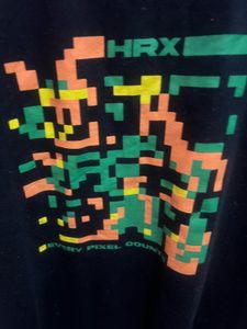 HRX Graphic Print Black T-Shirt