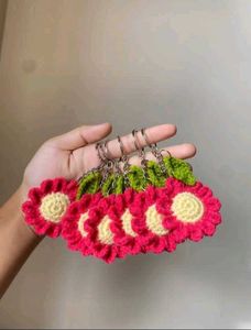Crochet Sunflower Keychain
