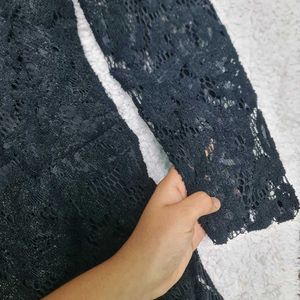 Elegant Goth Black Lace Gown 🖤!