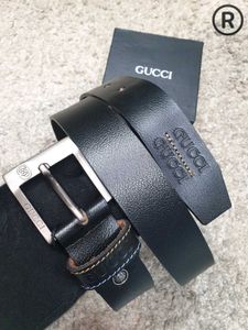 Gucci Black Leather Belt