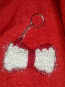 handmade combo of 2 crochet  bow keychain