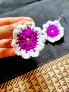 Crochet Flower Earrings
