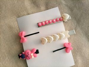 Korean Hair Clips Combo 💗🌷✨