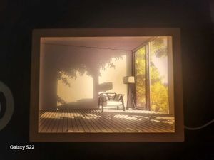 Tranquil Living Room Shadow Box