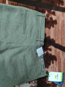 Men&#39;s Grey Texture Cotton Blend Pant