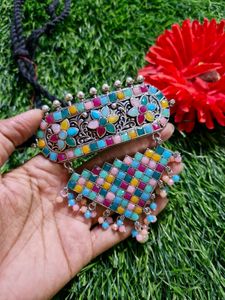 Beautiful Multicolour Oxidised Jewellery Set