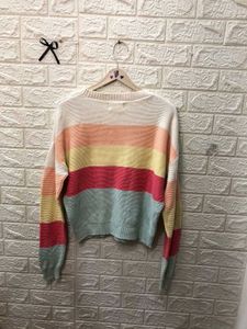 Striped Knit Pullover Sweater❤️