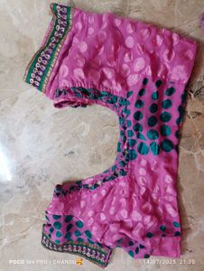 1 Minute Saree Elegant Pink &amp; Blue Sare