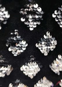 Sequin Embellished Velvet Tank Top