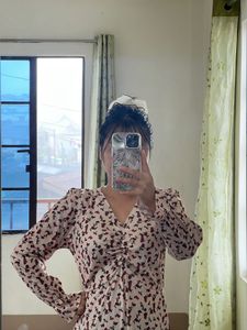 Floral Long Sleeve Midi Dress