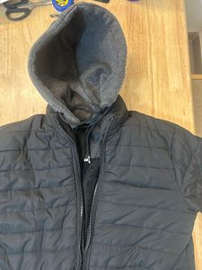 Black Puffer Jacket with Hood