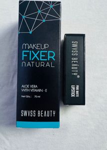 Swiss Beauty Makeup fixer and lipstick set