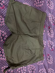Olive Green Cargo Shorts