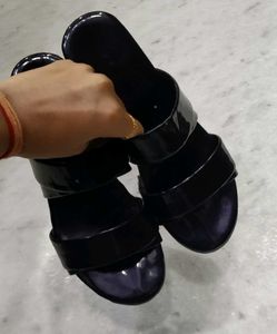 Black, Camel,Silver Slippers