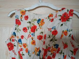 White Floral Women Dress