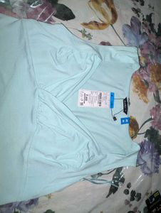 Light Blue Queen Anne Neck Tank Top