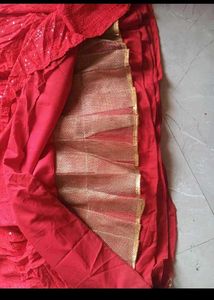 Red Sequin Lehenga Choli