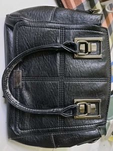 Black Leather Satchel