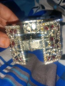 Red Jewel Cuff Bracelet