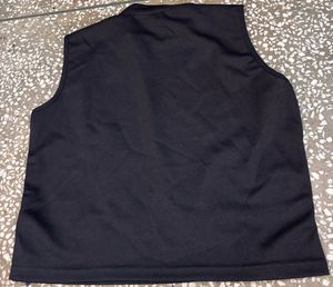 Sleeveless Black  Crop Top