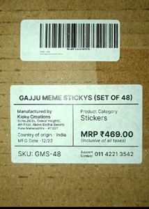 GAJJU MEMES STICKER Set Of 48 FOR MEME LOVER