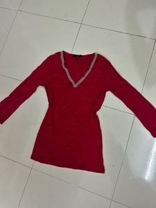 Maroon Long Sleeve Top