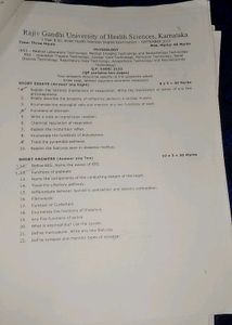 Physiology Question Papers Years Qp Code 3152