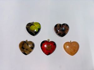 resin heart pendant
