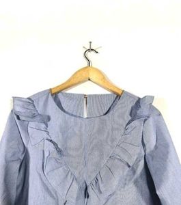 Ruffled Light Blue Top 💙🛍️