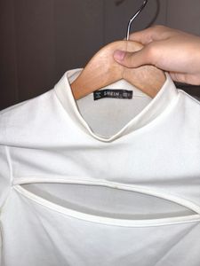 Shein Party Wear Top With Cutout &amp; Bell Sleeves