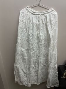 White Eyelet Maxi Skirt