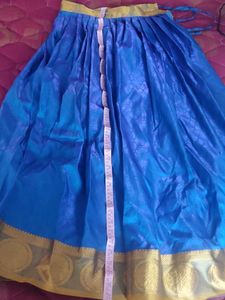 Blue &amp; Gold Lehenga Skirt