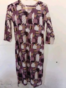 Abstract Print Casual Dress